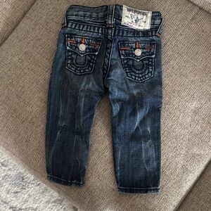 True Religion Kids Dark Blue Jeans with Orange Accents